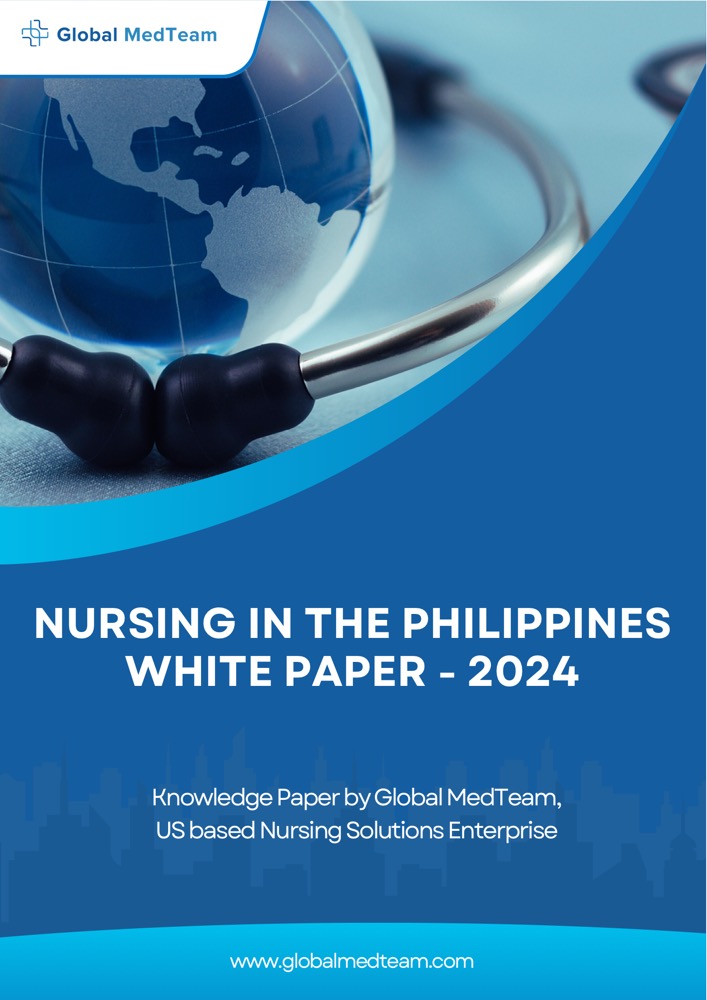 Cover of the Nursing in the Philippines White Paper 2024, a knowledge paper by Global MedTeam